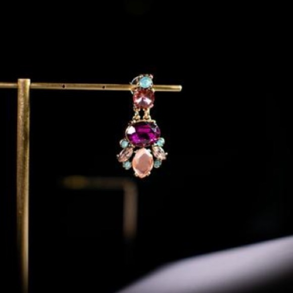 Fuschia Jewel Earrings - Picture 1 of 3